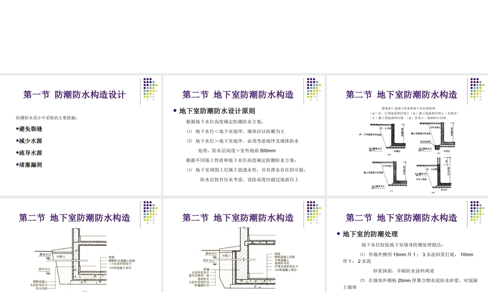 建筑物的防潮防水构造pps