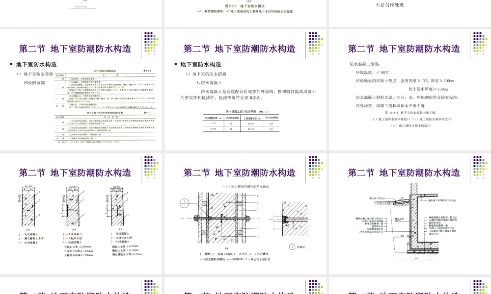 建筑物的防潮防水构造pps