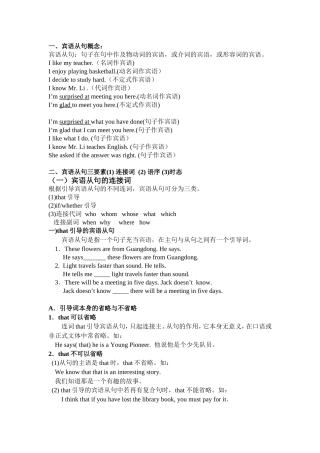 苏教牛津译林9AU2宾语从句语法