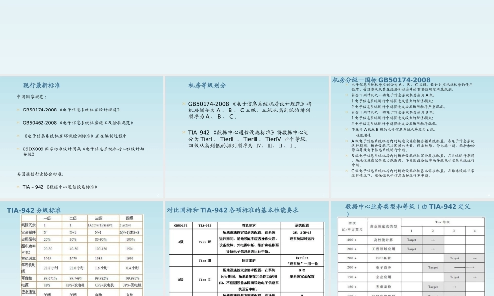 核心机房建设标准与规范