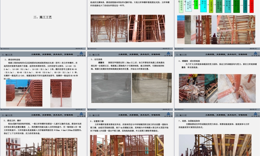 轮扣式脚手架施工工法(20140224005)