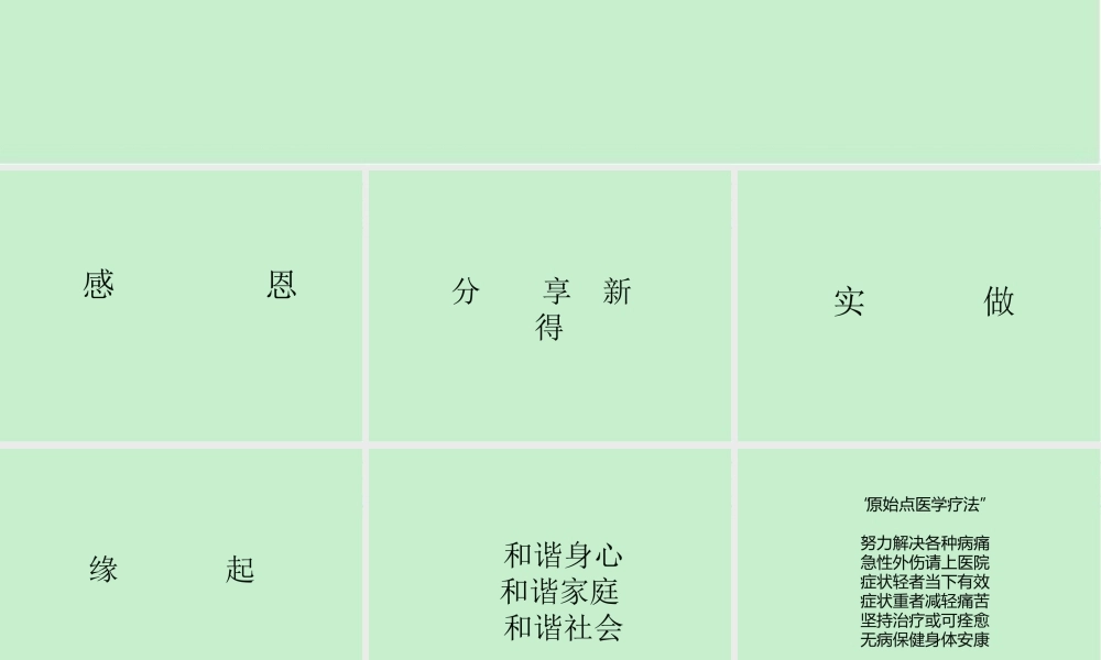 原始点疗法讲稿