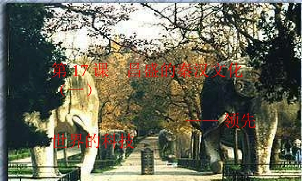 第17课-昌盛的秦汉文化一6