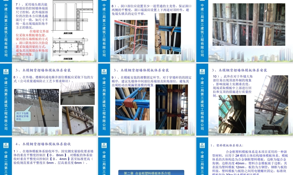 塑料模板和钢背楞(姜新)