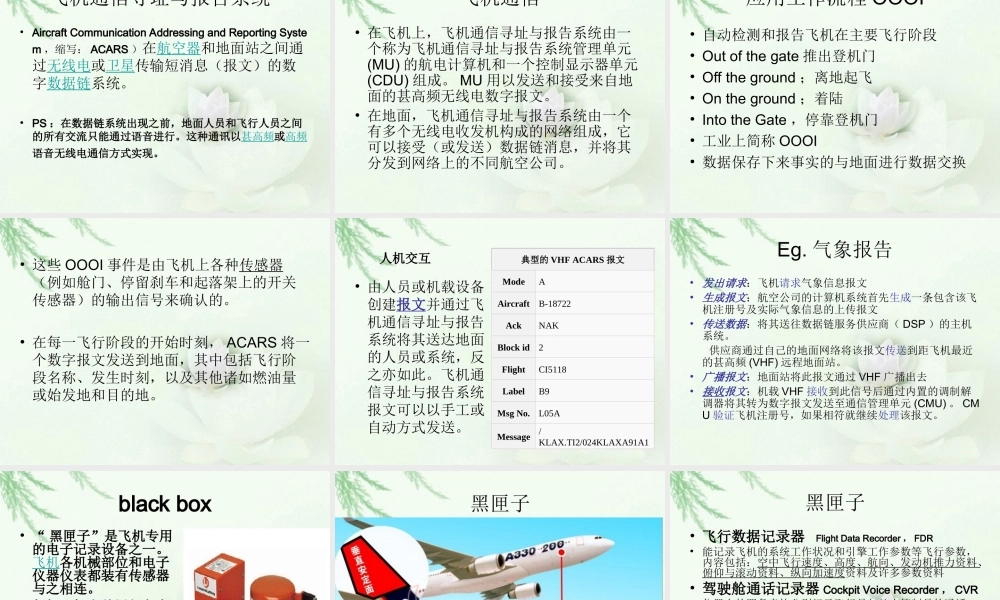 飞机通信与导航系统
