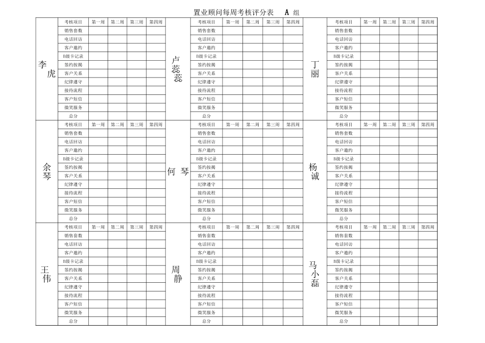 置业顾问考核表_第1页