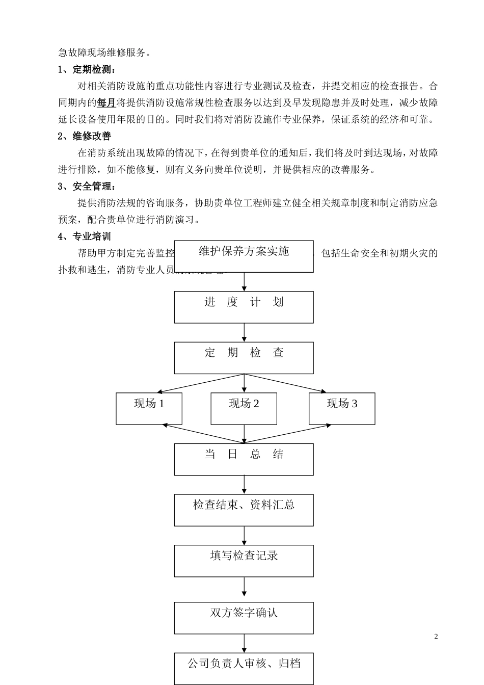 消防设施维护保养方案_第2页