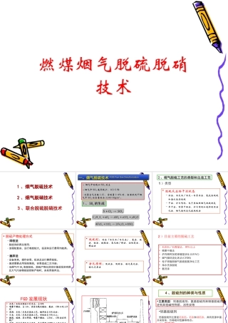 烟气脱硫脱硝技术ppt