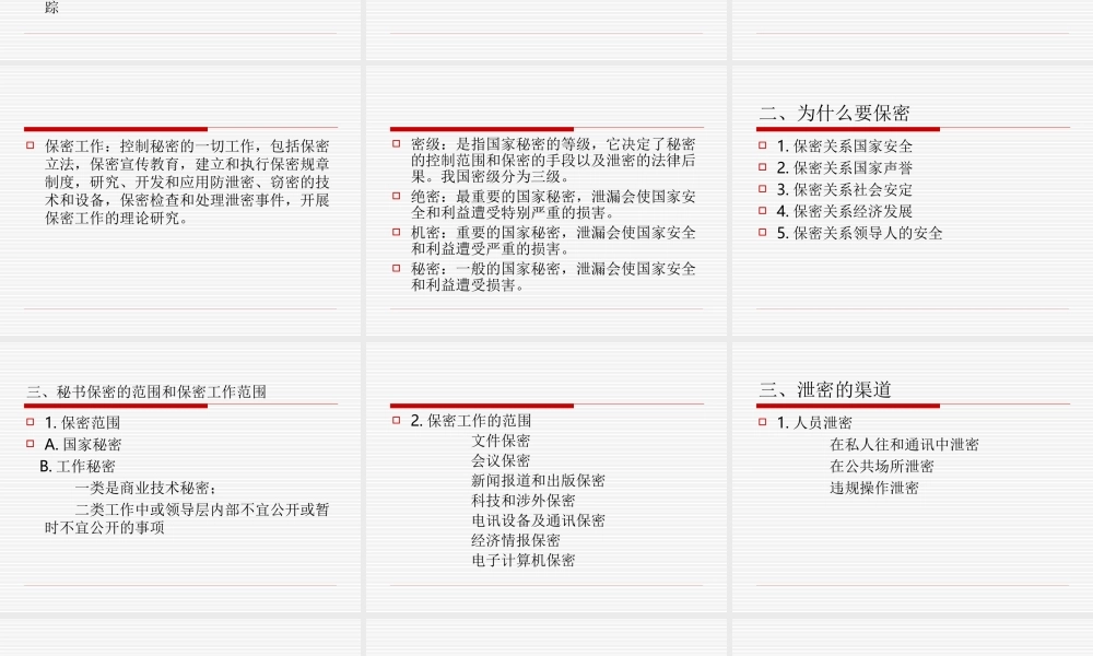 秘书的保密工作