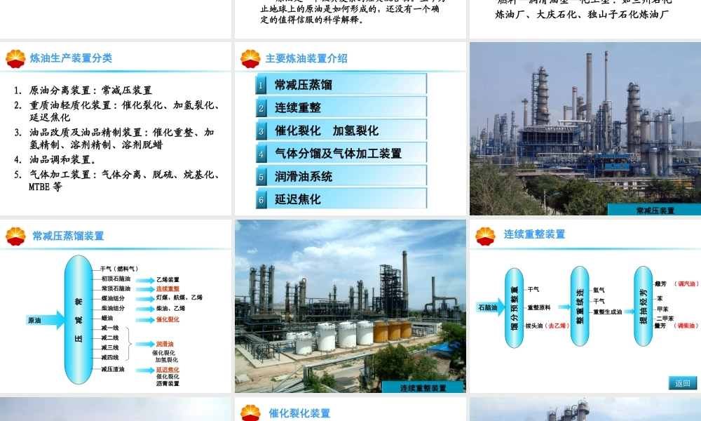 炼化工艺及相关工艺介绍