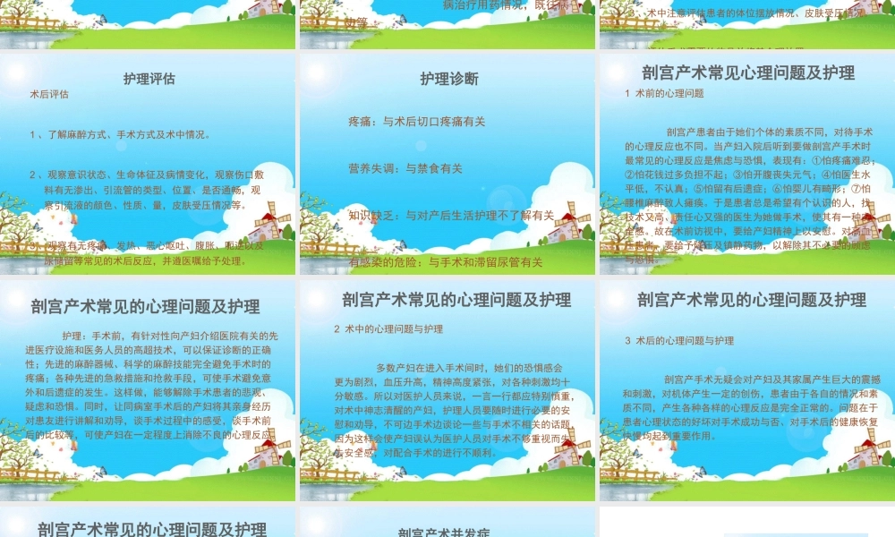 剖宫产护理查房
