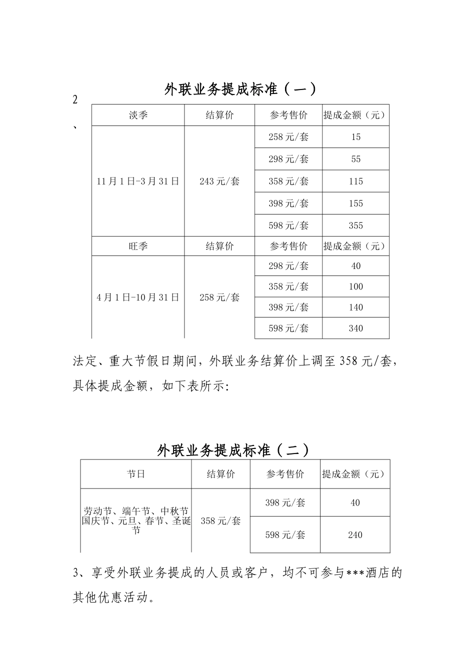 酒店外联业务实施方案_第3页
