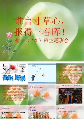 谁言寸草心报得三春晖