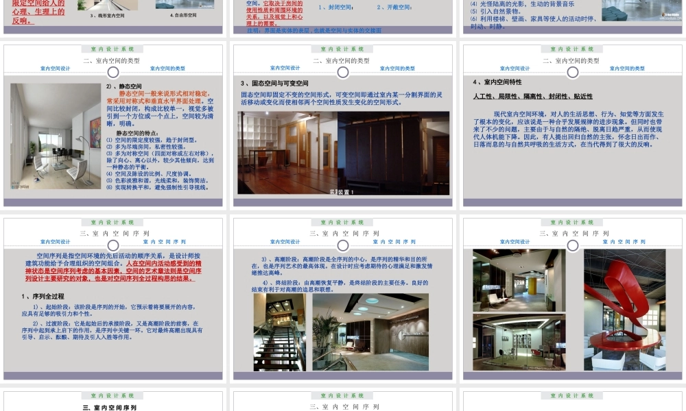 室内设计原理——室内空间设计
