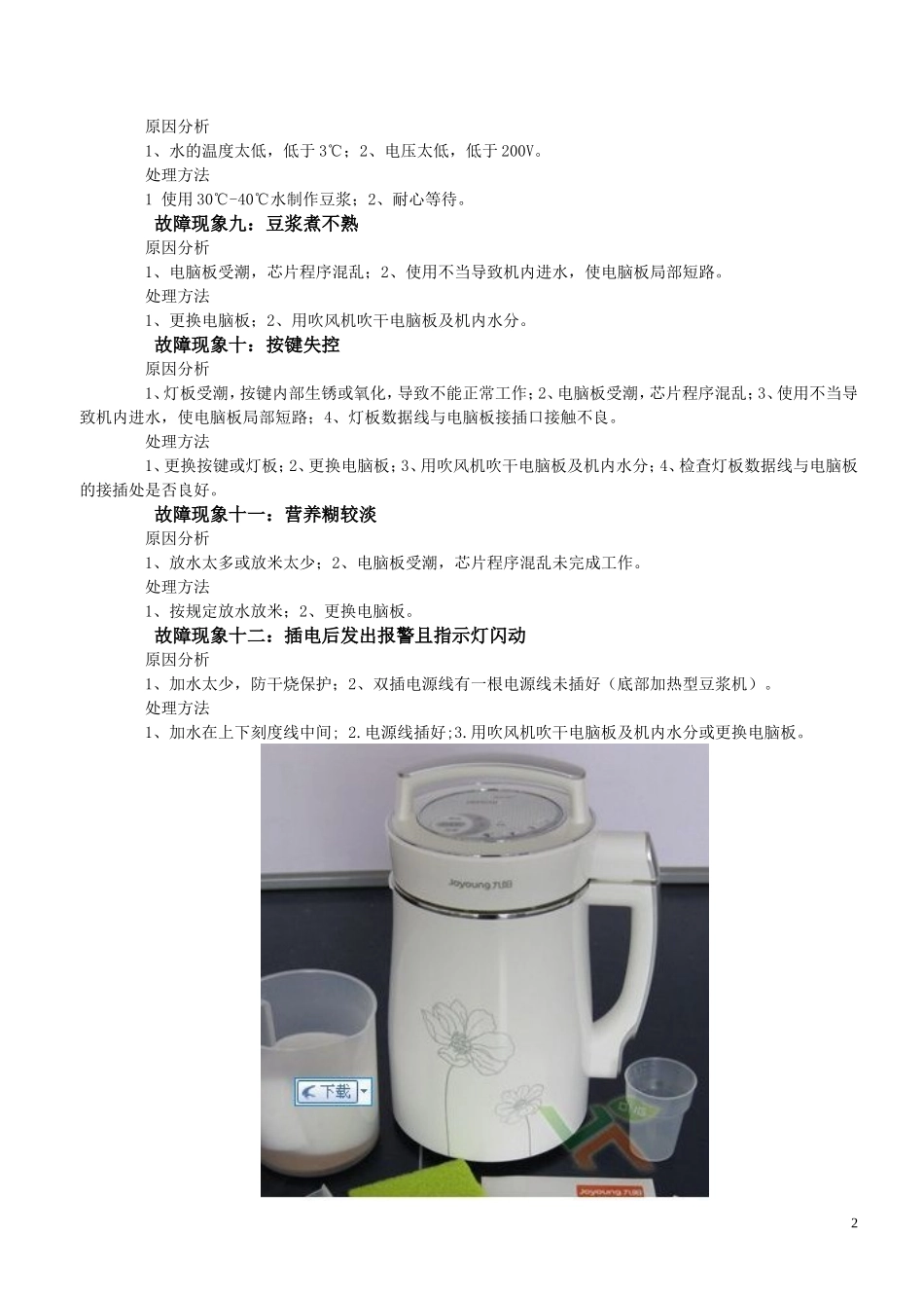 豆浆机常见故障的排除方法_第2页