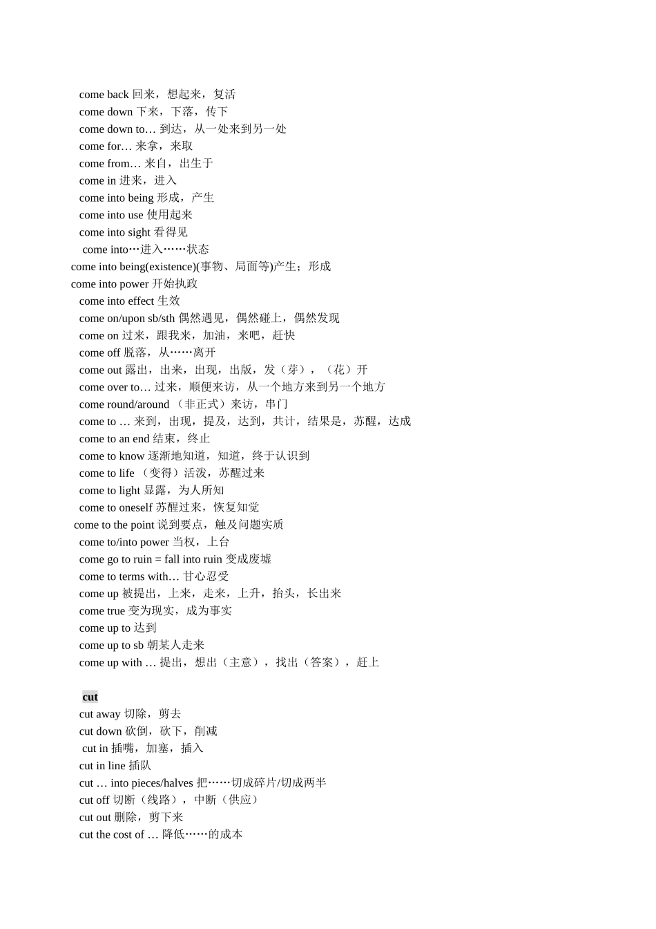 高考英语高频动词短语_第3页
