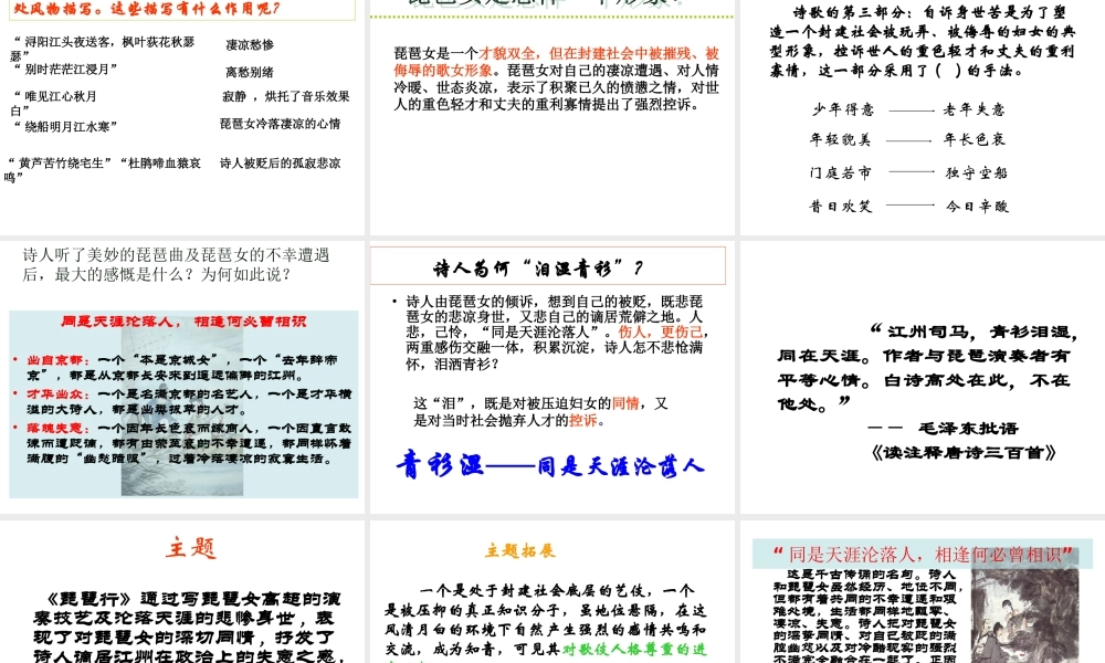 《琵琶行并序》