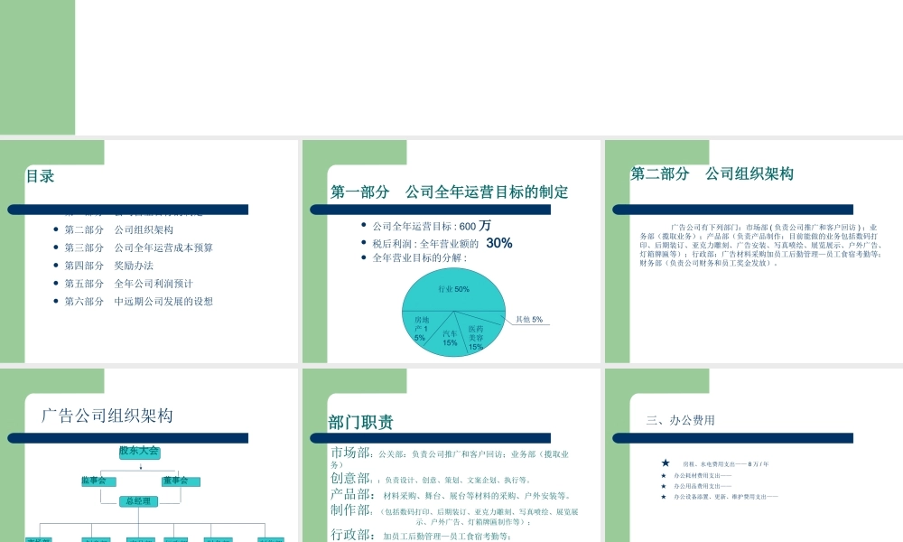 广告公司组织架构