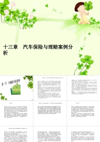 汽车保险理赔案例分析(全册)
