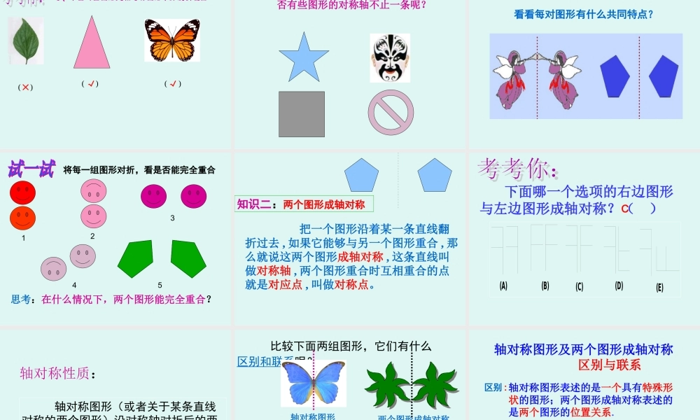 《生活中的轴对称》课件