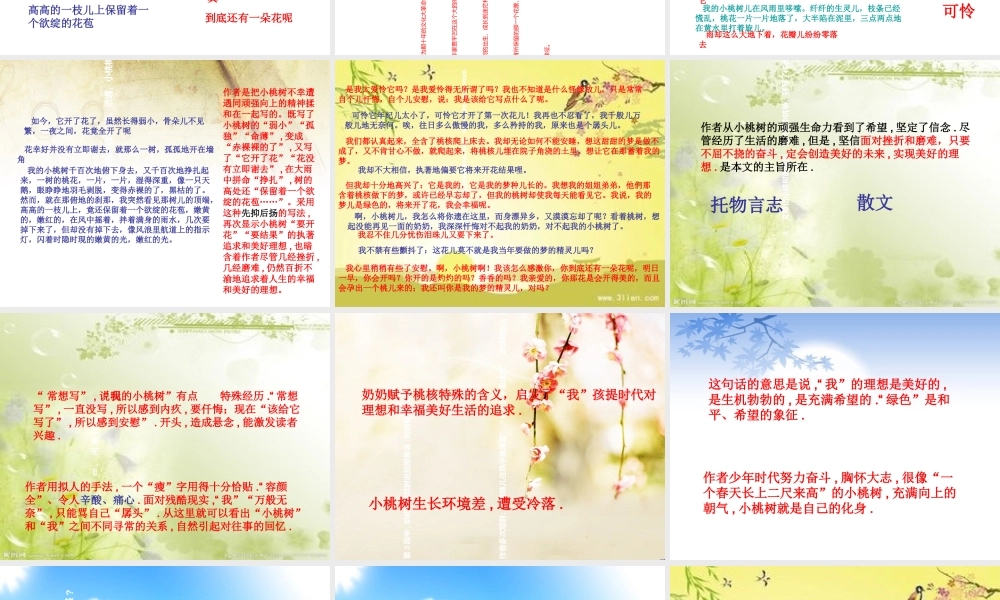 (部编)初中语文人教2011课标版七年级下册18.一棵小桃树-(2)