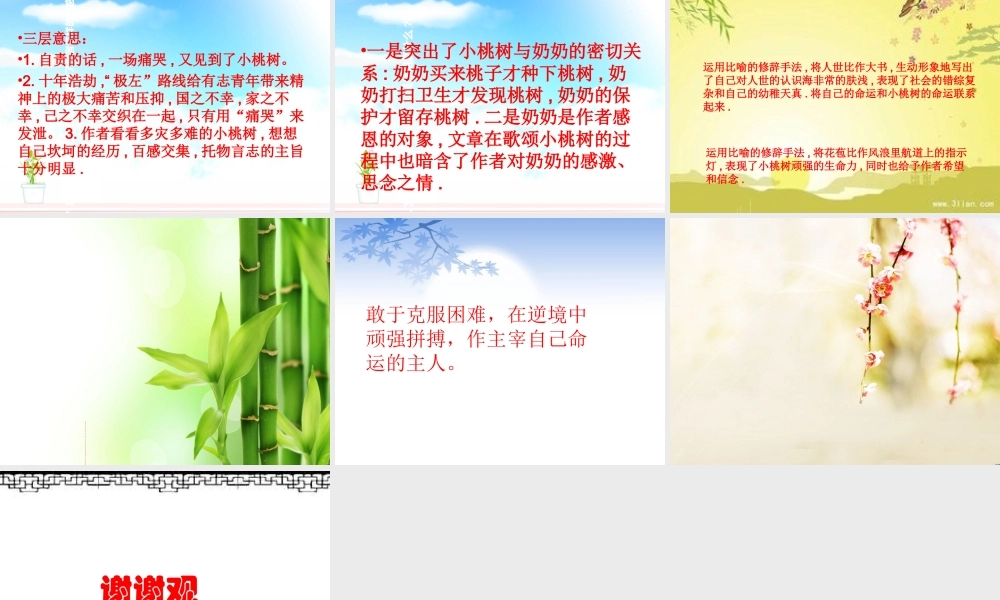 (部编)初中语文人教2011课标版七年级下册18.一棵小桃树-(2)