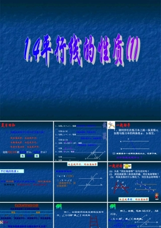 1.4平行线的性质(1))