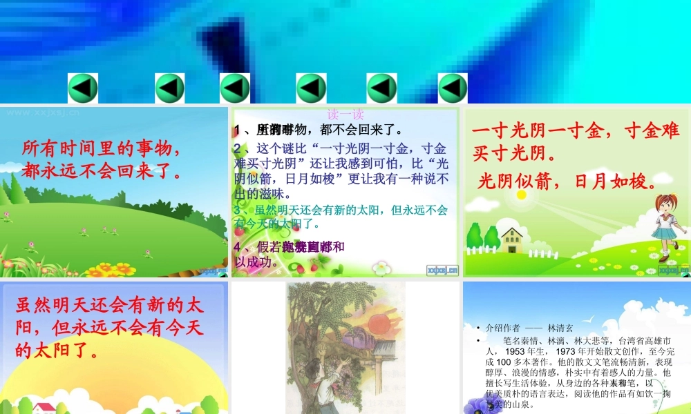 人教版三年级语文下册《和时间赛跑》课件PPT