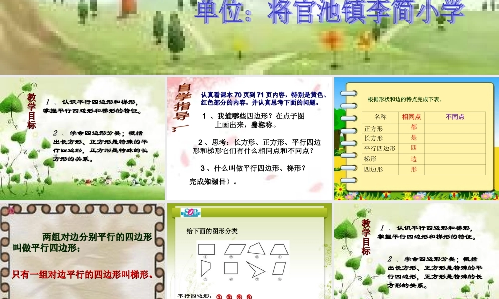 小学人教四年级数学平行四边形和梯形-(3)