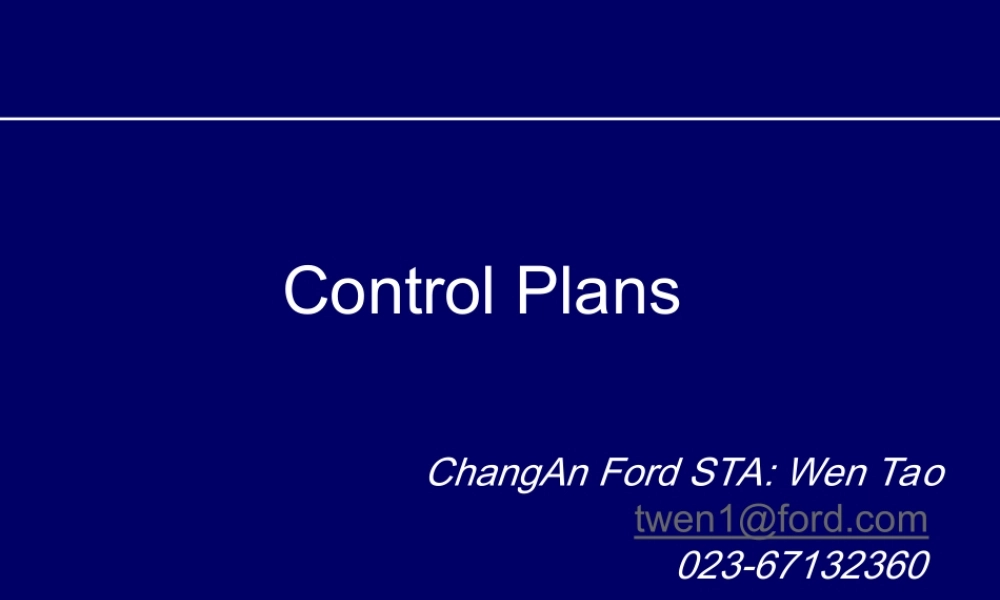 Control-Plan