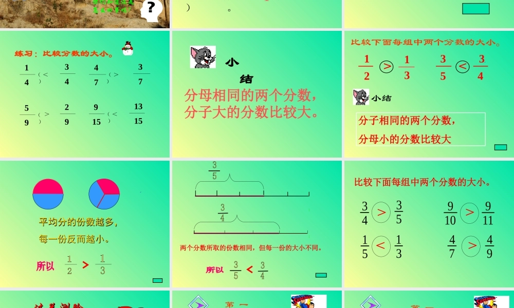 分数大小的比较3