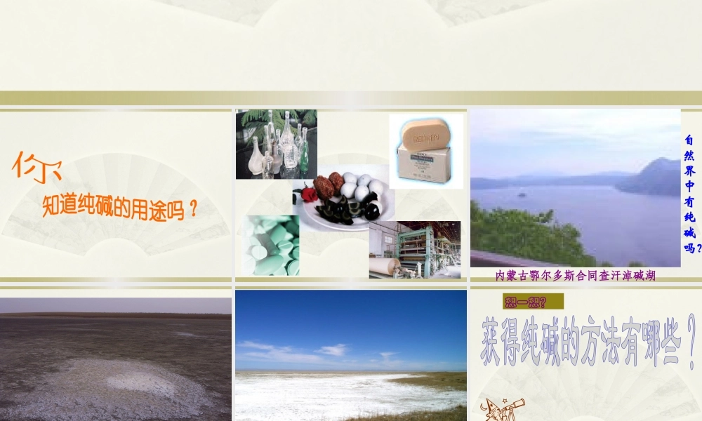 课题3-纯碱的生产