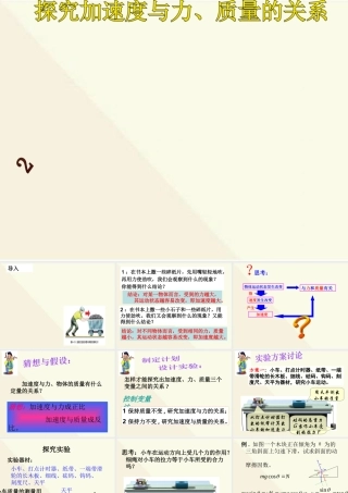 牛顿第二定律(探究实验)