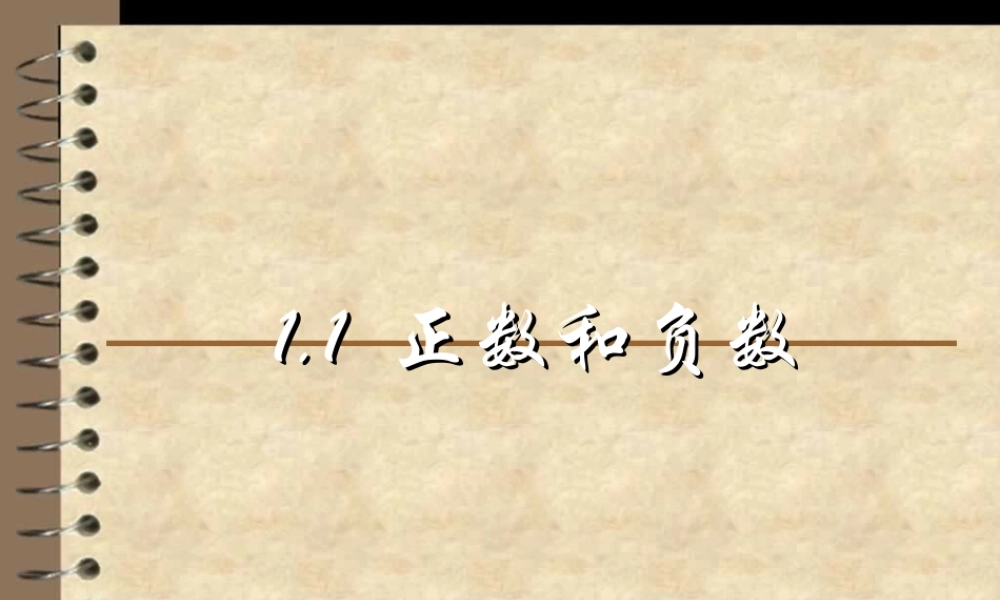数学：1.1《正数与负数》课件(人教版七年级).ppt