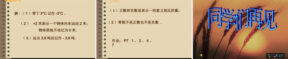 数学：1.1《正数与负数》课件(人教版七年级).ppt