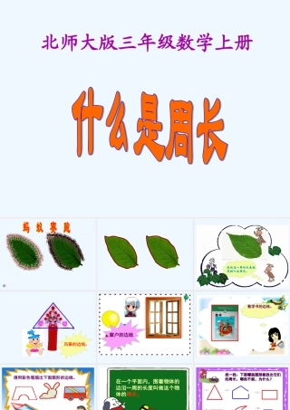 小学数学北师大2011课标版三年级什么是周长-(5)
