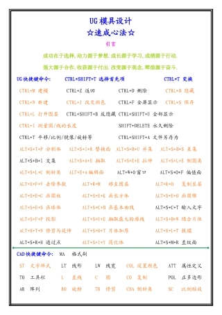 UG模具设计速成心法 _Fixed