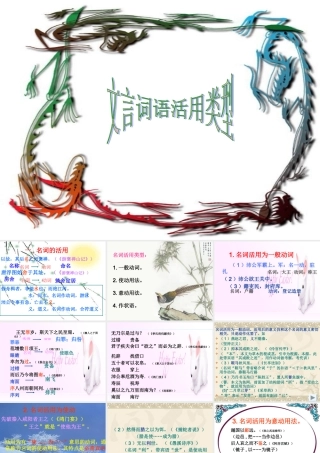 高考语文专题复习课件：文言文词类活用