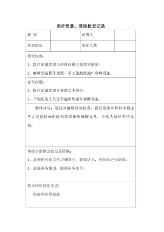 医疗质量监督分析改进措施