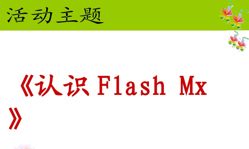 初识flash-mx1