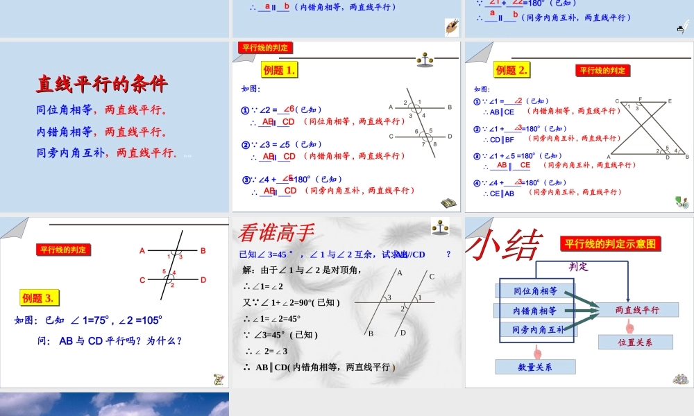 平行线的判定(1)-(4)