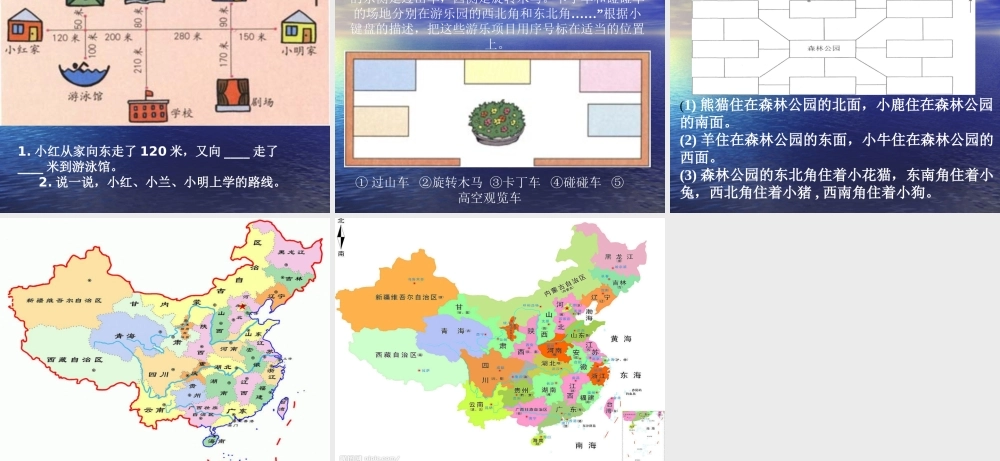 位置与方向复习课件2