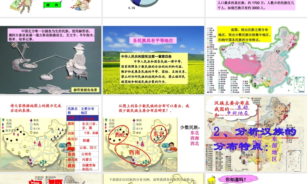 [中学联盟]山西省大同市阳高县第三中学校八年级地理上册《14中国的民族》课件