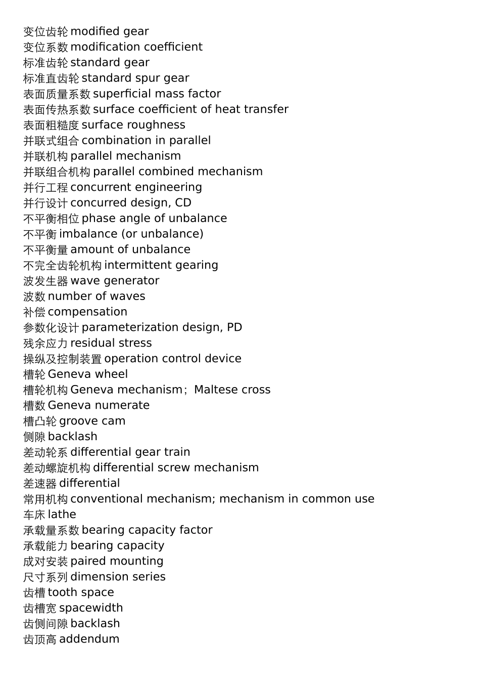 机械设计名词术语中英文对照表汇编_第2页