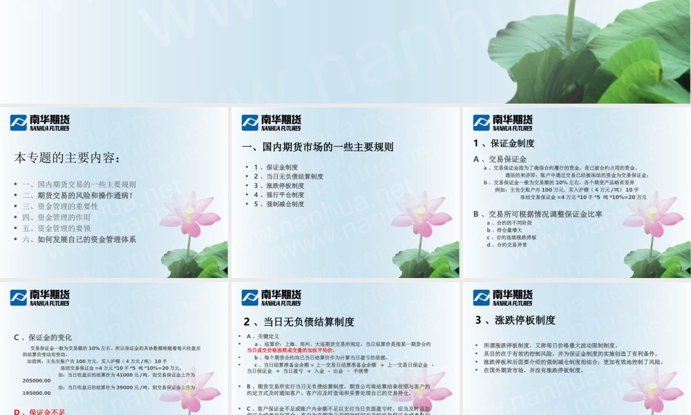 期货资金管理和风险控制.孙道臣ppt