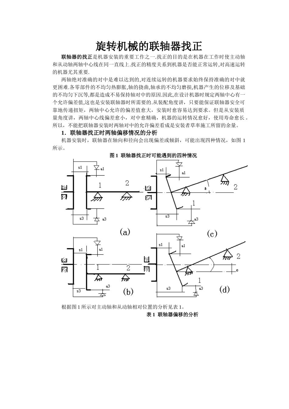 旋转机械的联轴器找正_第1页