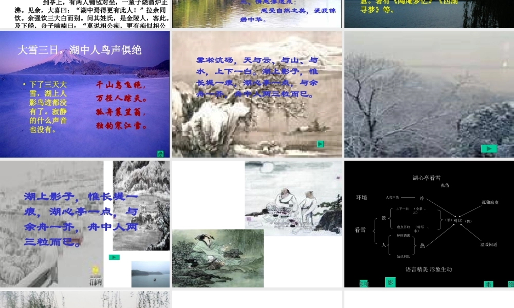 《湖心亭看雪》