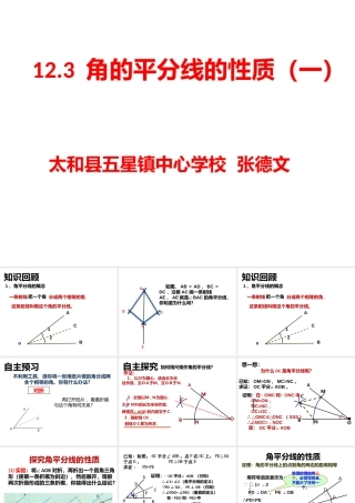角平分线的性质(一)