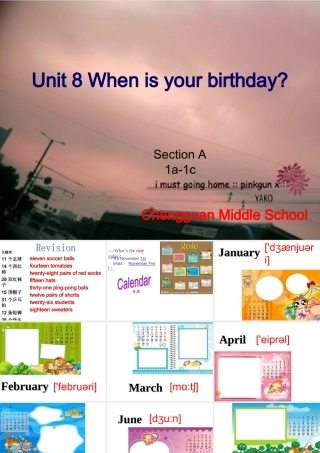 Unit-8-When-is-your-birthday单元课件