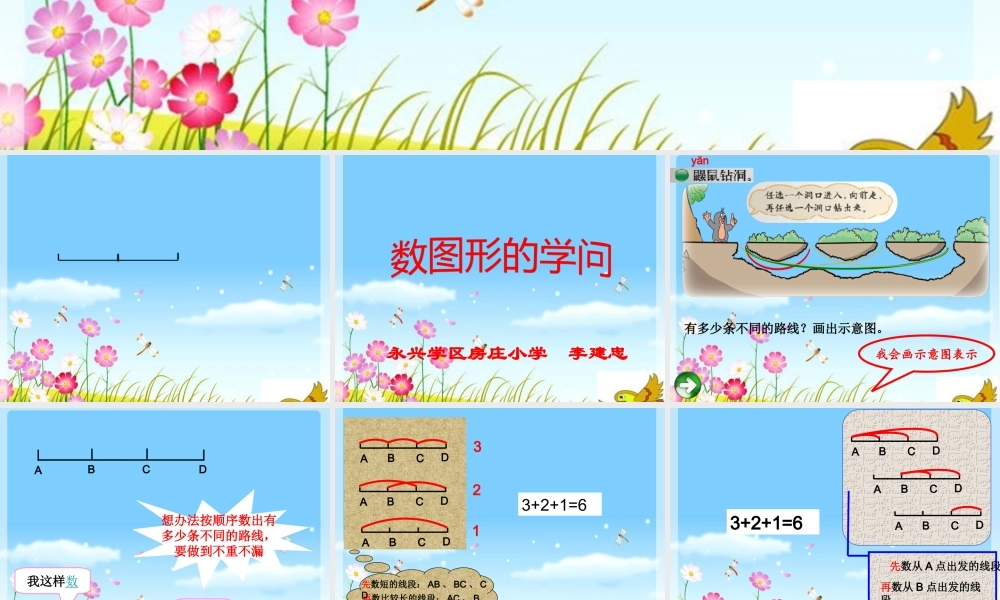 小学数学北师大2011课标版三年级北师大版数学四年级上册《数图形的学问》